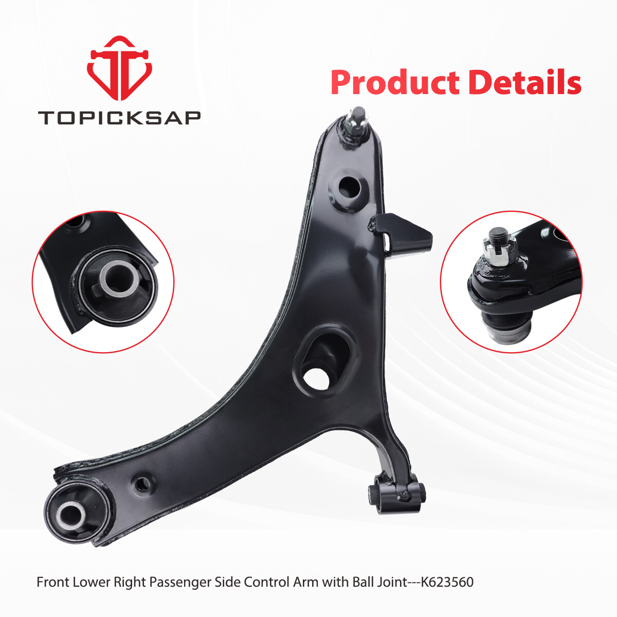 2Pcs Front Left Right Lower Control Arm Ball Joint for 16-17 Subaru XV Crosstrek