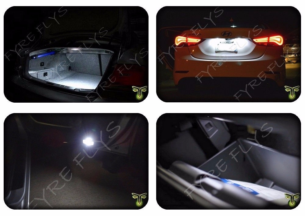 White LED interior lights package kit for 09-14 Honda Fit 6 pcs 5050 series SMD