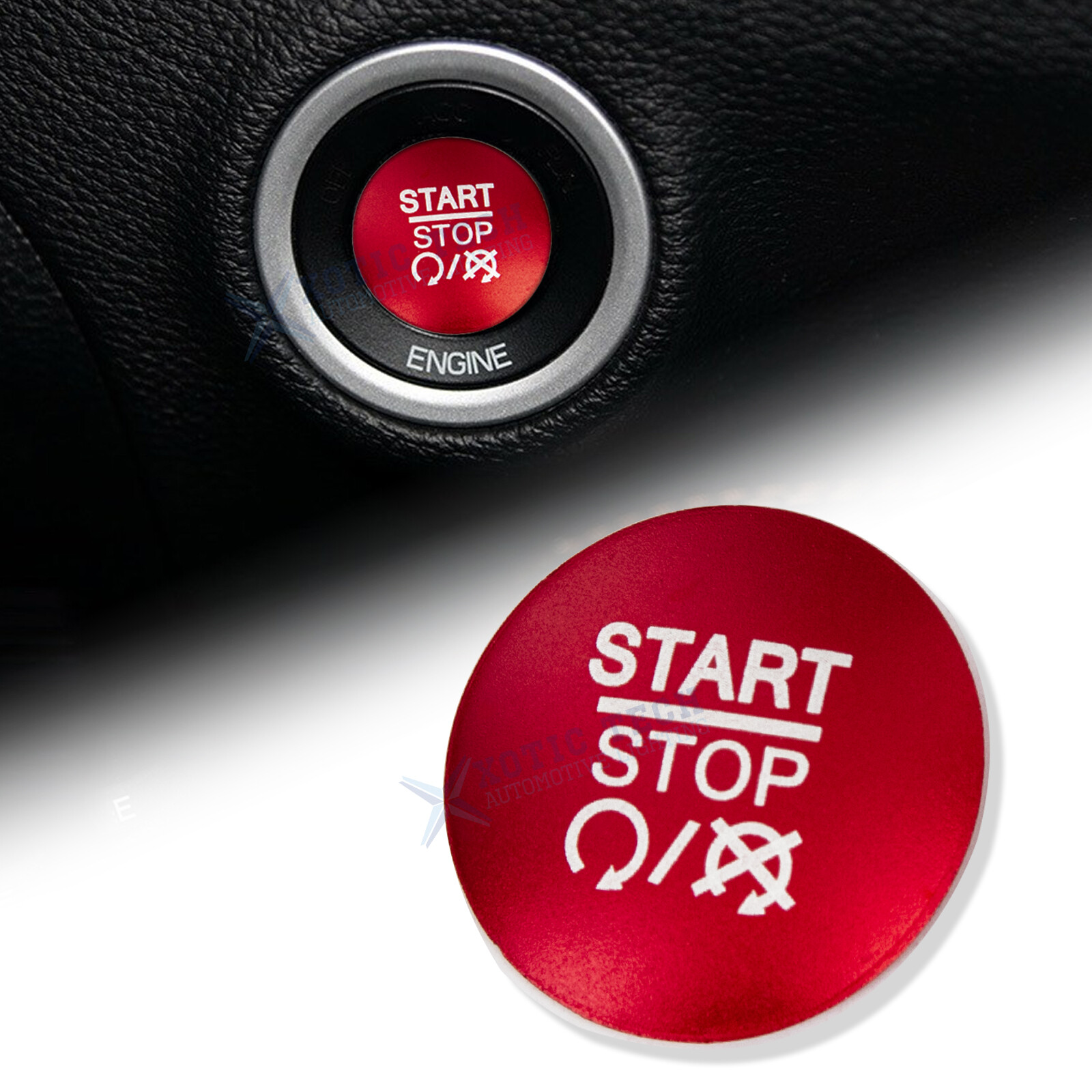 RED Ignition Engine Start Stop Push Button Cover For Dodge Charger Durango Ram