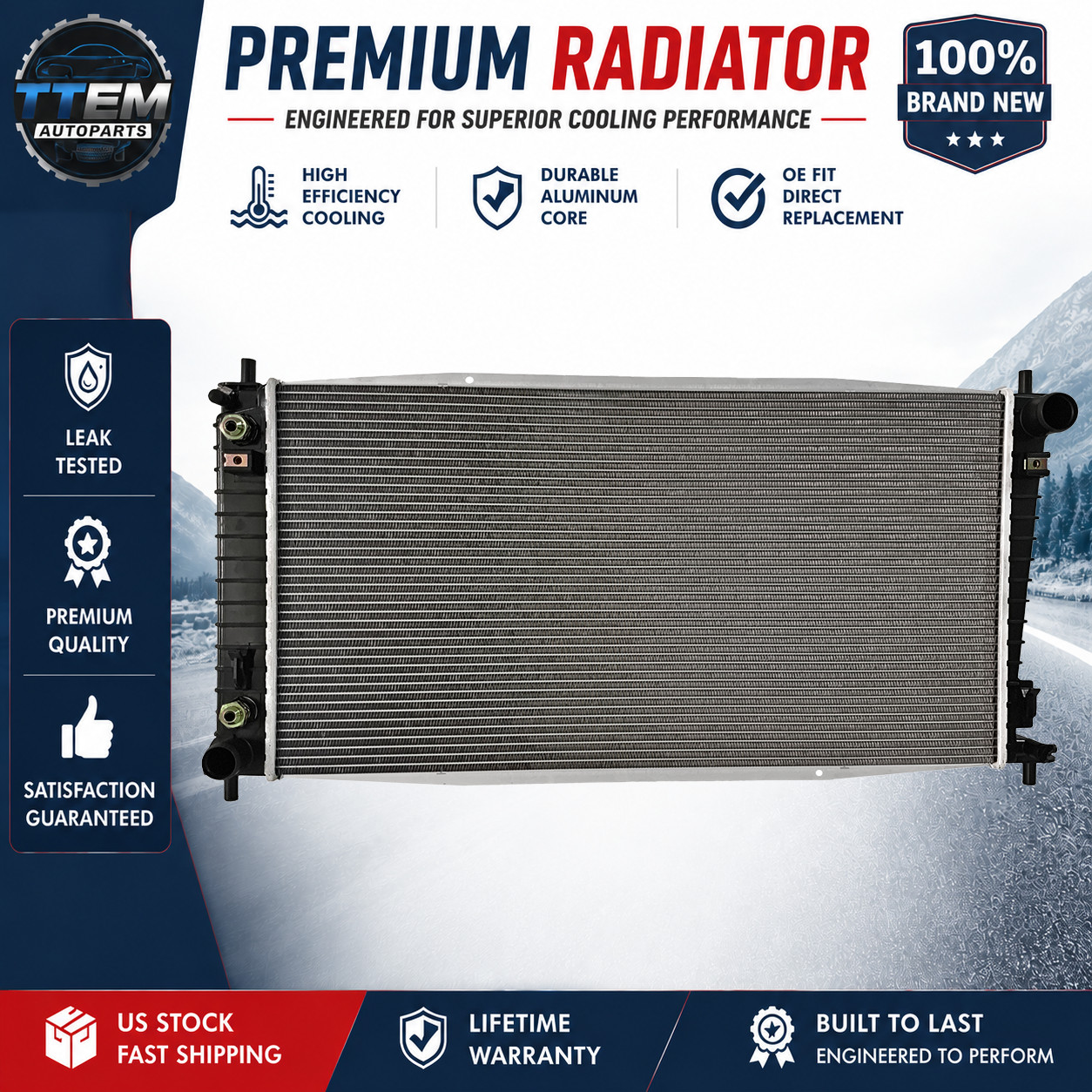 For 2006 2007 2008 Ford F-150 V6 4.2L V8 4.6L 5.4L Replacement Car Radiator 2818
