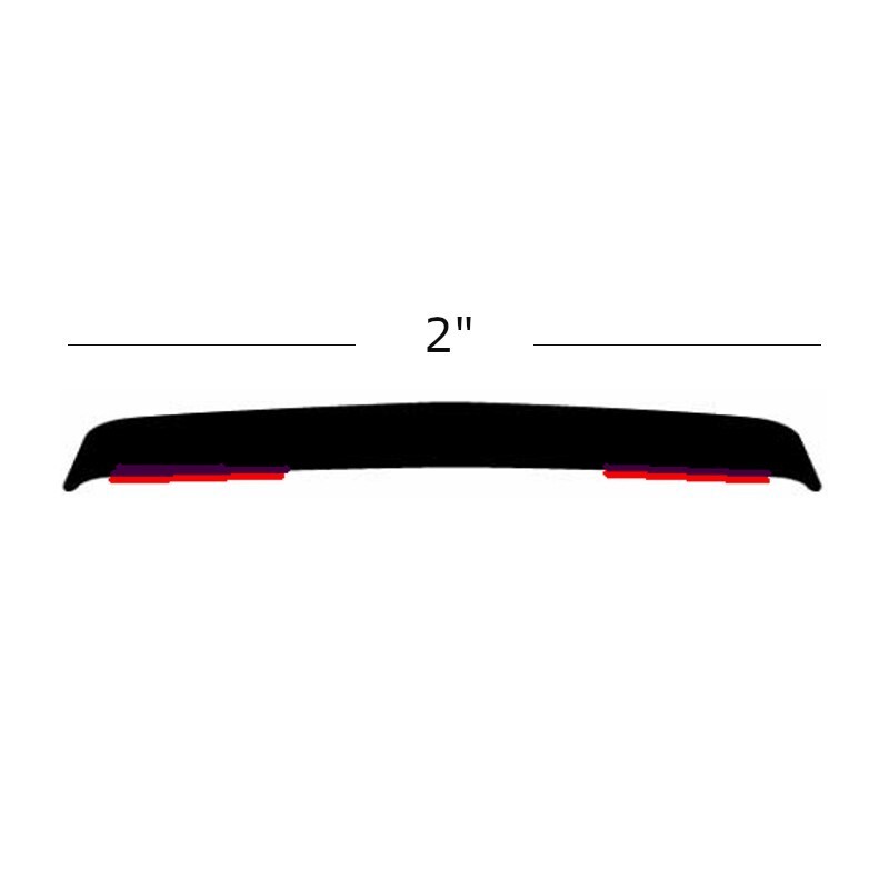 All Black 2″ x 20′ Universal SMOOTH Trim-Gard Stick On Body Side Molding