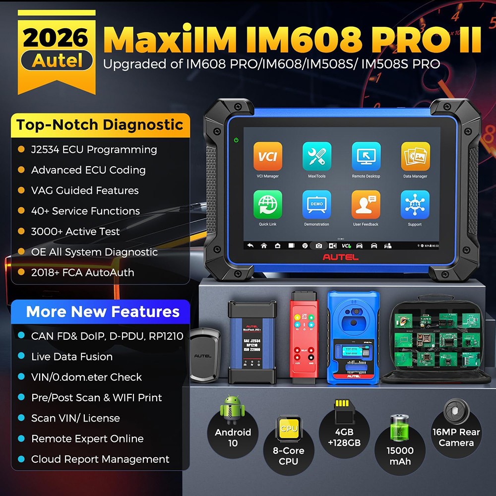2026 Autel MaxiIM IM608 PRO II IMMO Key Programming Diagnostic Scanner IM608S II