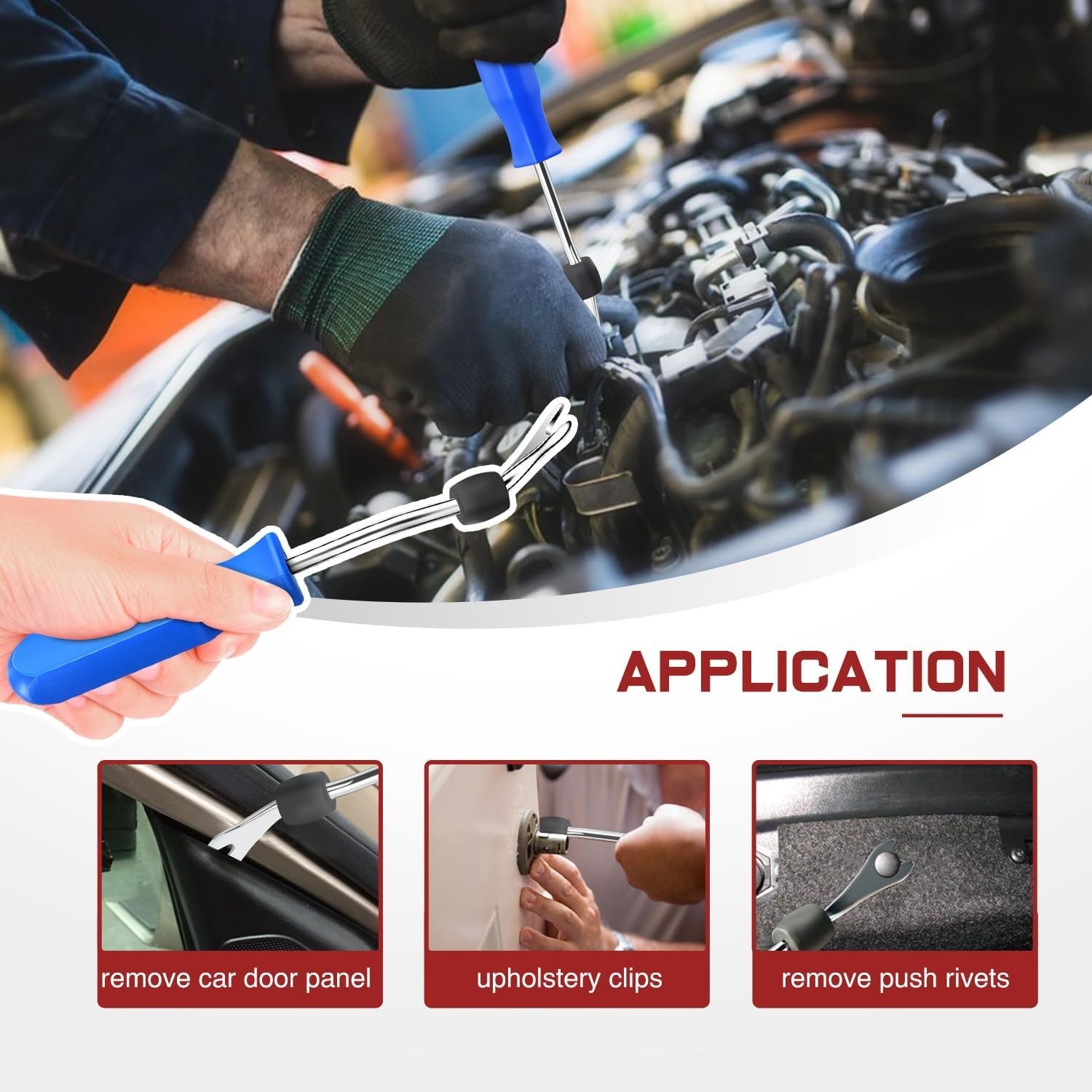 1295PCS Car Retainer Auto Fasteners Body Plastic Trim Clips Pin Rivet Bumper Kit
