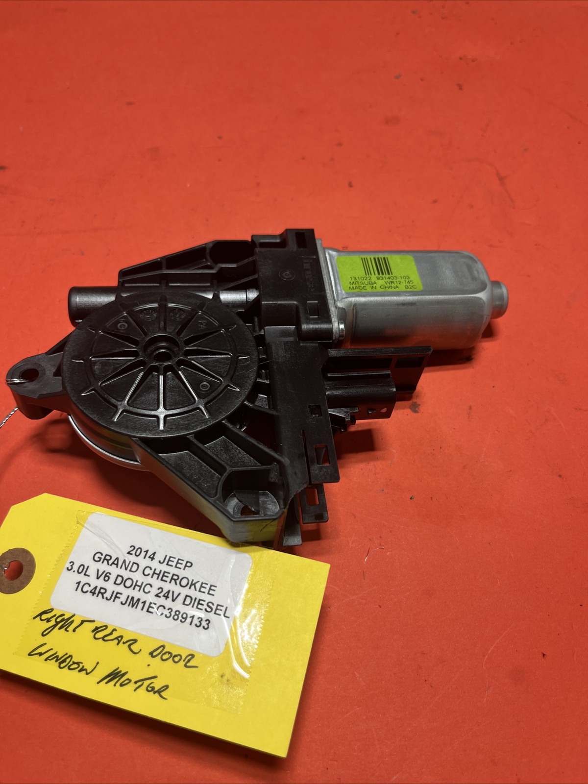 JEEP GRAND CHEROKEE REAR RIGHT SIDE DOOR WINDOW REGULATOR MOTOR 2011-2017 A20
