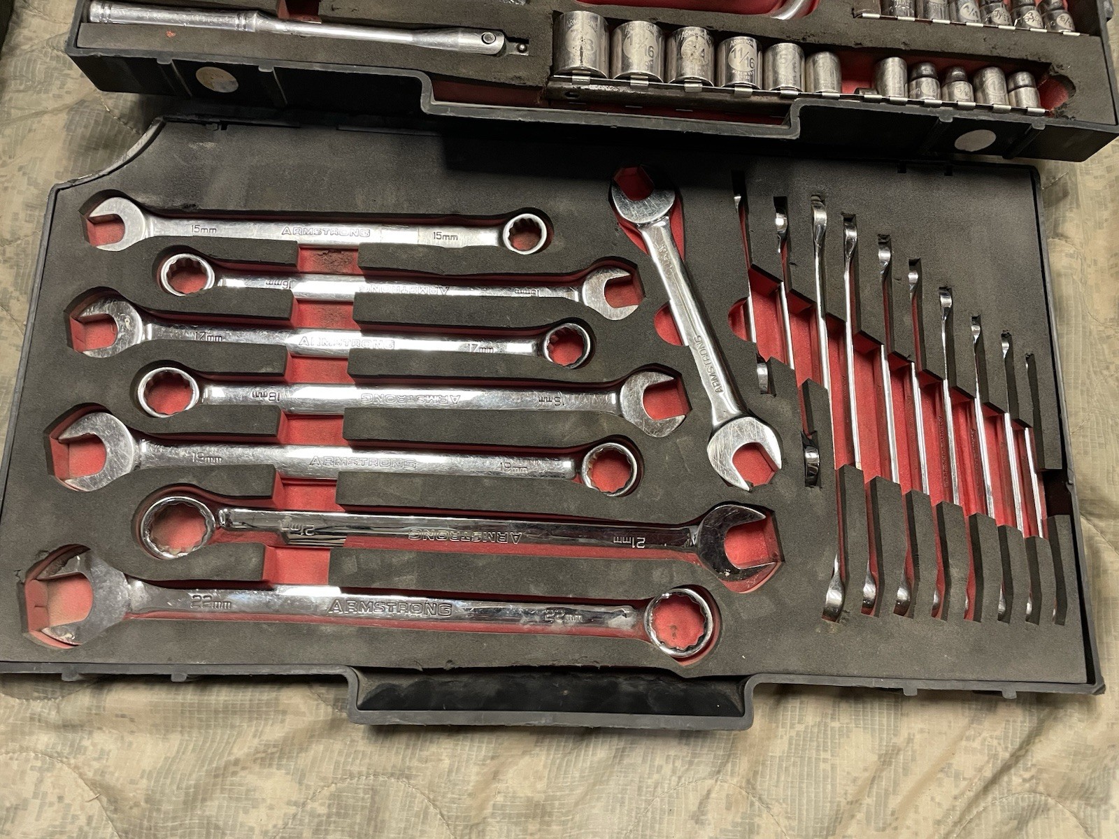 ARMSTRONG MILITARY TOOL KIT SET GENERAL MECHANIC USMC GMTK with Top Tray