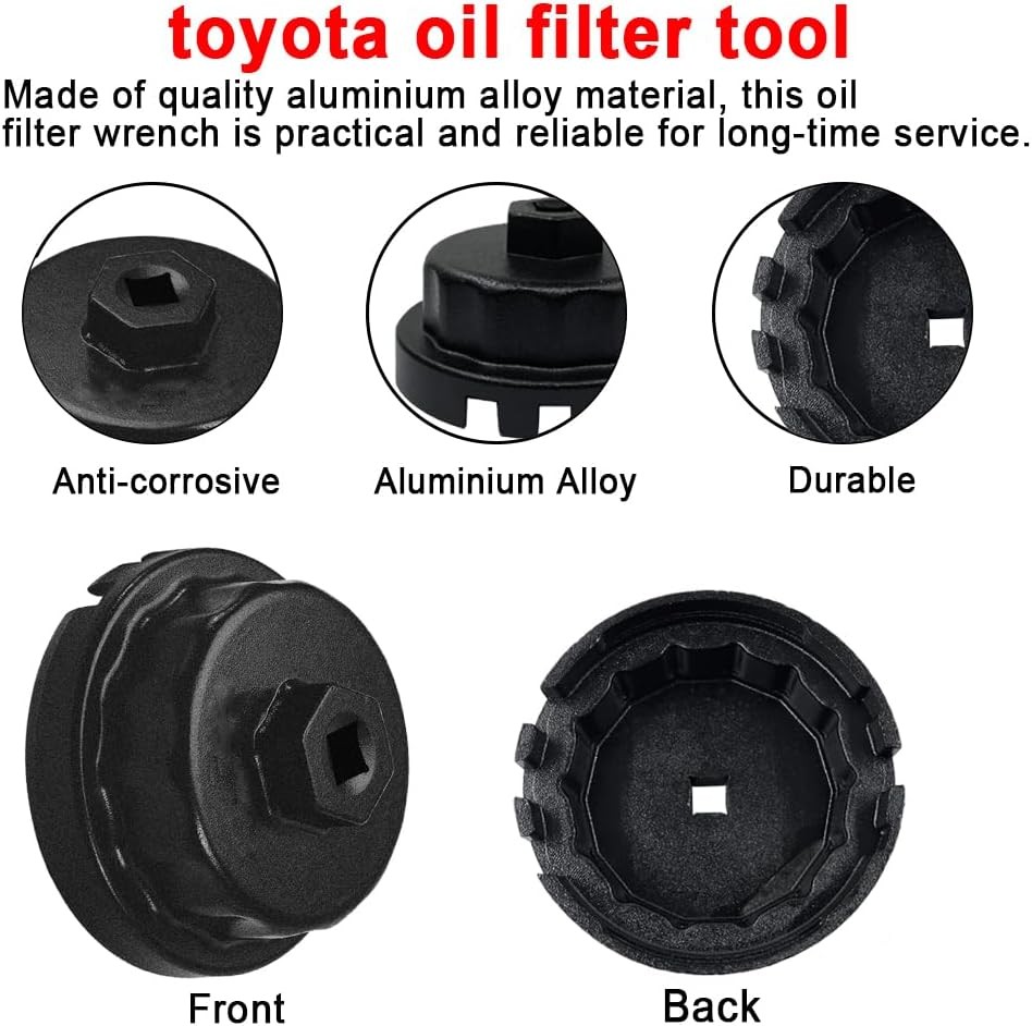 64mm 14 Flute Oil Filter Cup Socket Wrench Remover Tool Fits Toyota Lexus Scion