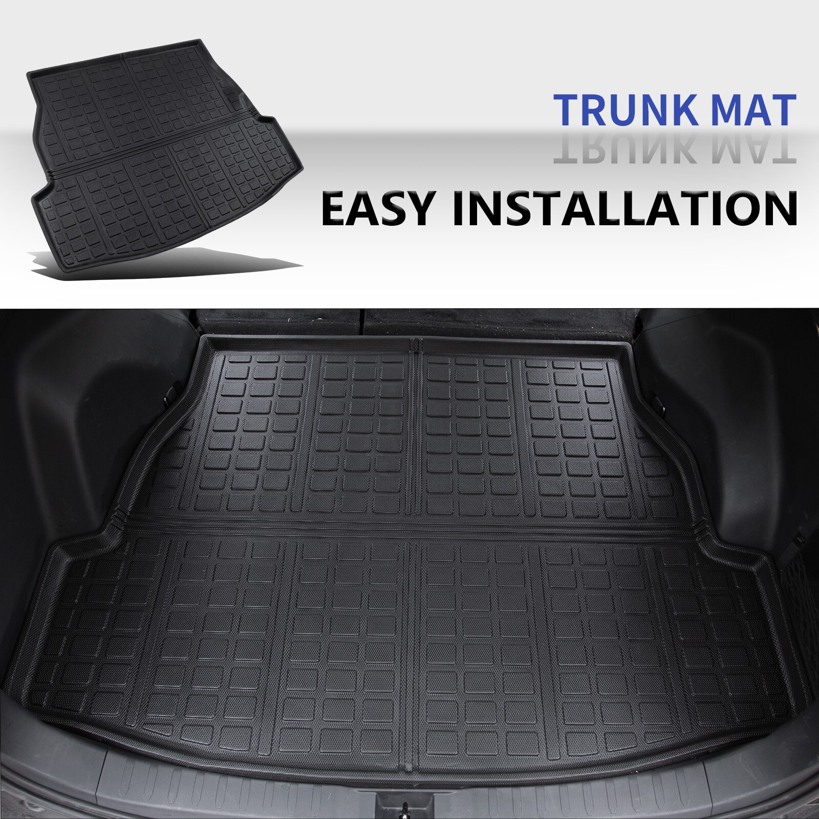 Floor Mats Trunk Cargo Liners Backrest Mat Anti-Slip For 2019-2025 Toyota Rav4