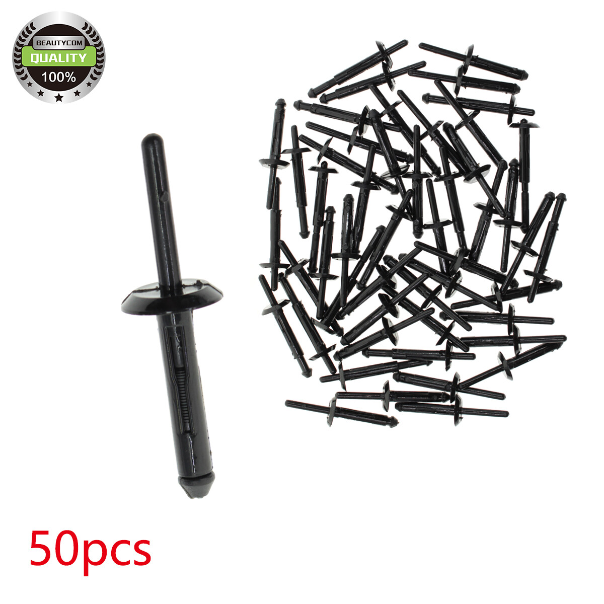 50x Plastic Nylon Rivets Set Car Bumper Fender For Auto Plastic Retainer Clips
