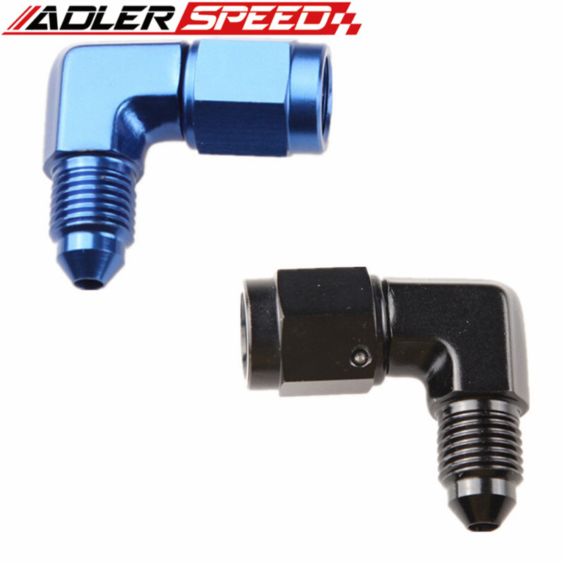 90 Degree 3AN 6AN 8AN 10AN Female to Male Flare Swivel Fitting Adapter Aluminum