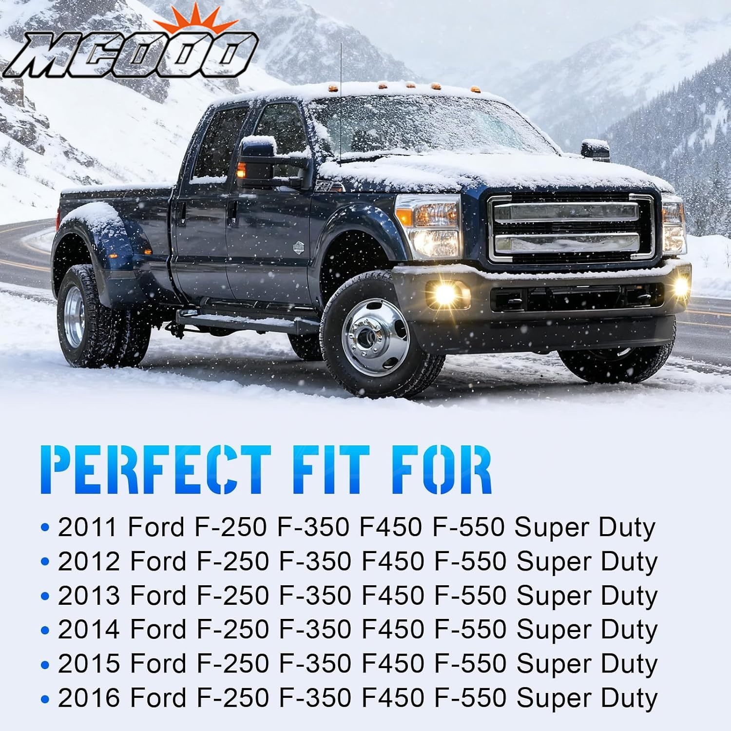 For Ford F250 F350 F450 F550 Super Duty 2011-2016 Fog Lights Driving Lamps, Pair