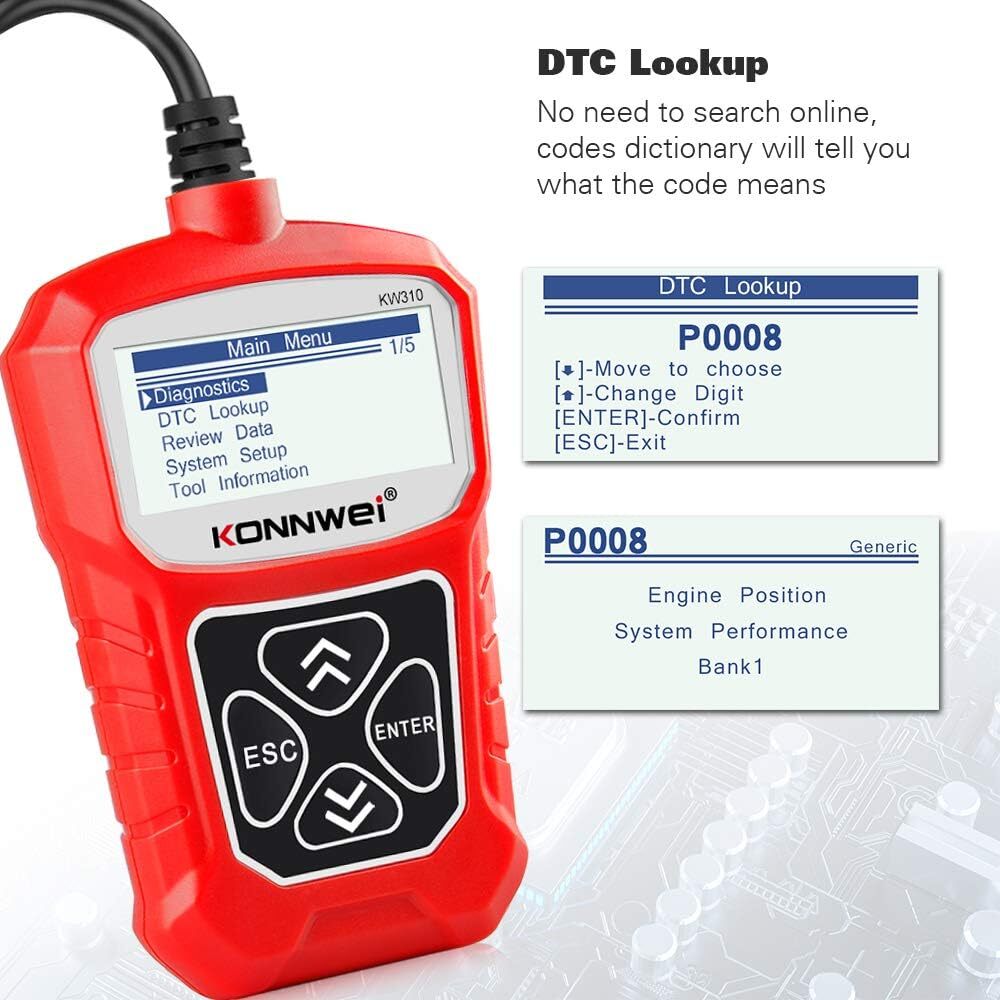 Automotive OBD2 Scanner Code Reader Car Diagnostic Tool Check Engine Fault US