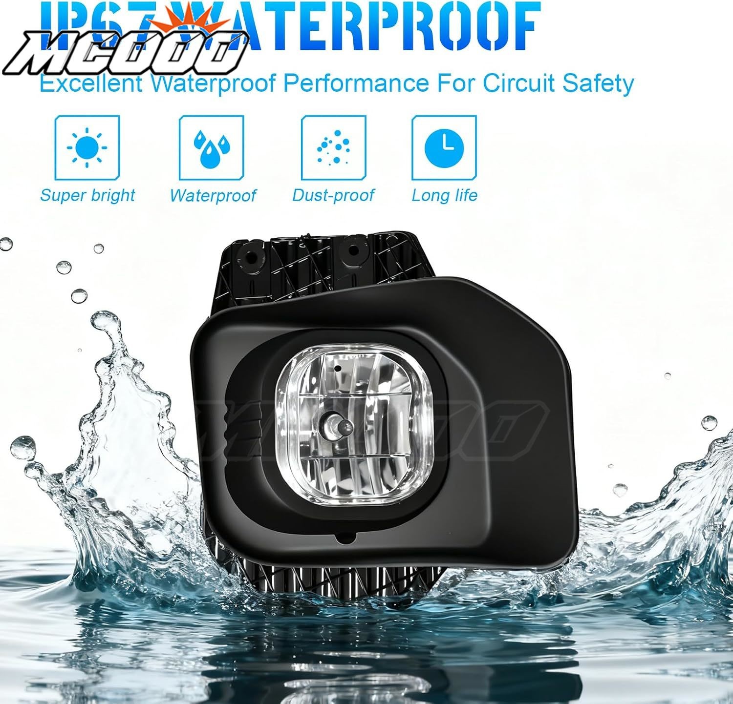 For Ford F250 F350 F450 F550 Super Duty 2011-2016 Fog Lights Driving Lamps, Pair