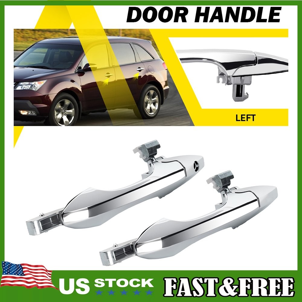 Chrome ABS Left Driver Side 2PCS Door Handles for 2007-2013 Acura MDX Base