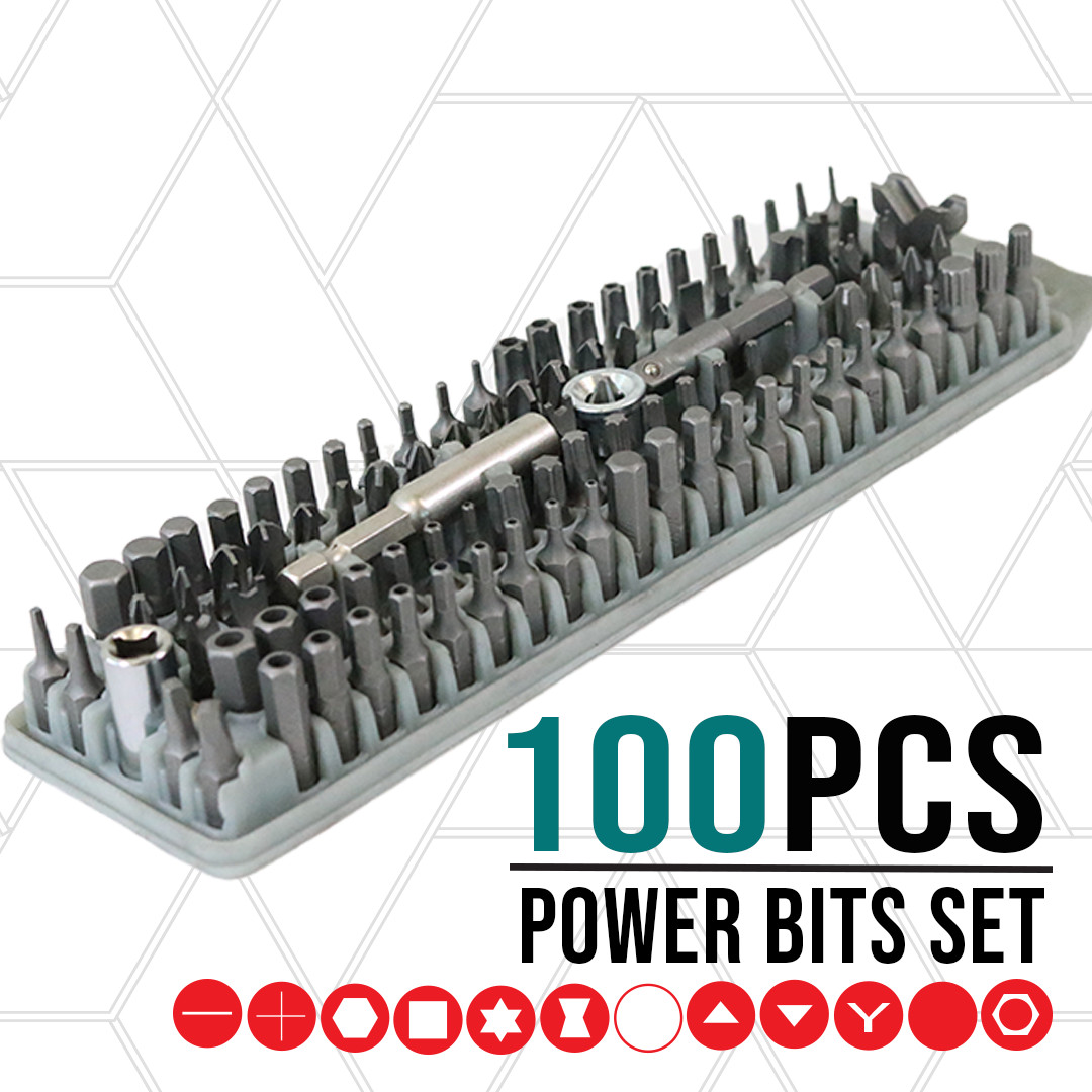 BOXER 1/4″ Tamper 7 Security Hex Bit 100pcs SAE, Metric, Chrome Vanadium Steel