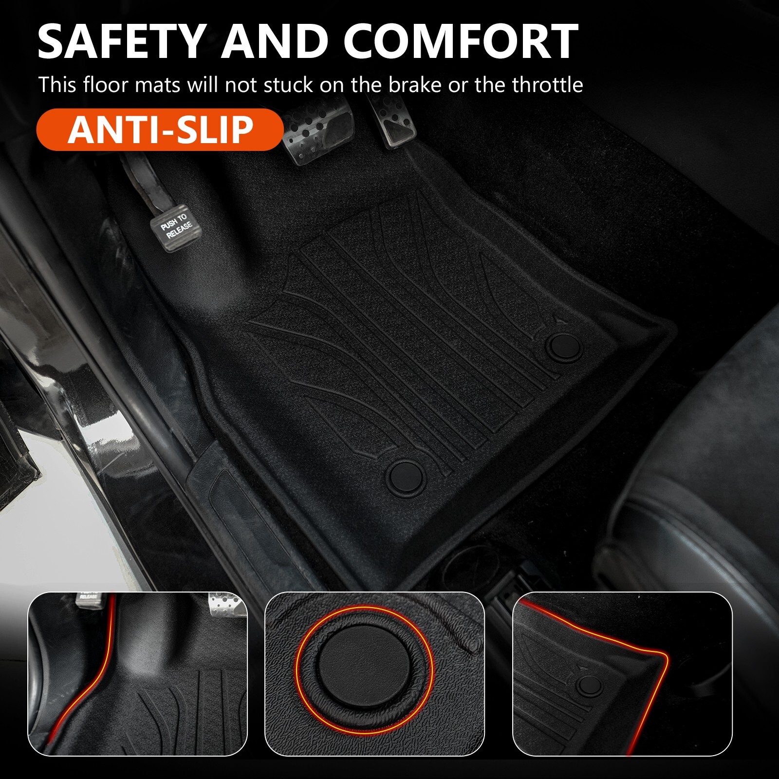 For 2016-2026 Dodge Durango Floor Mats Backrest Mat Trunk Cargo Liners TPE
