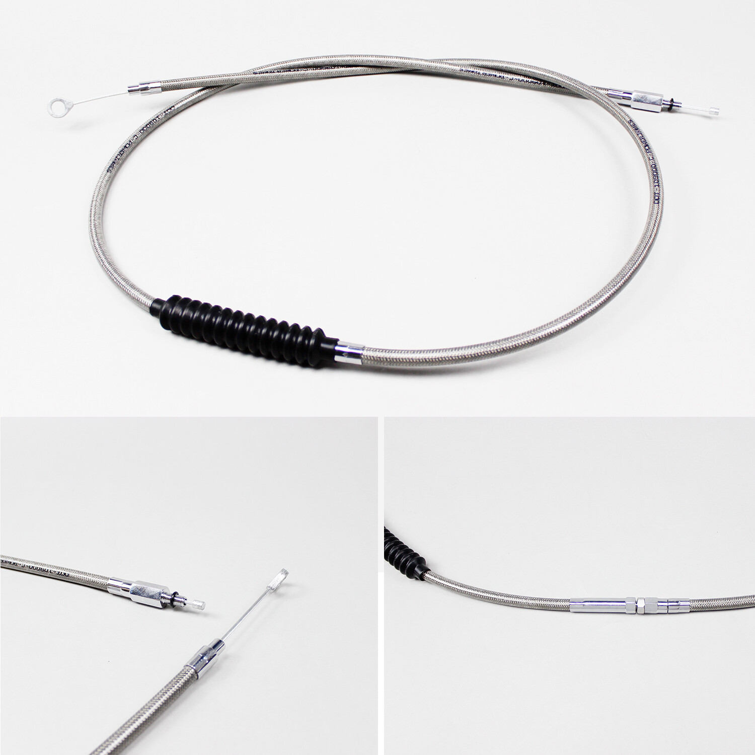 79″ Stainless Steel Braided Clutch Cable for Harley Touring Softail Dyna XL FLHX