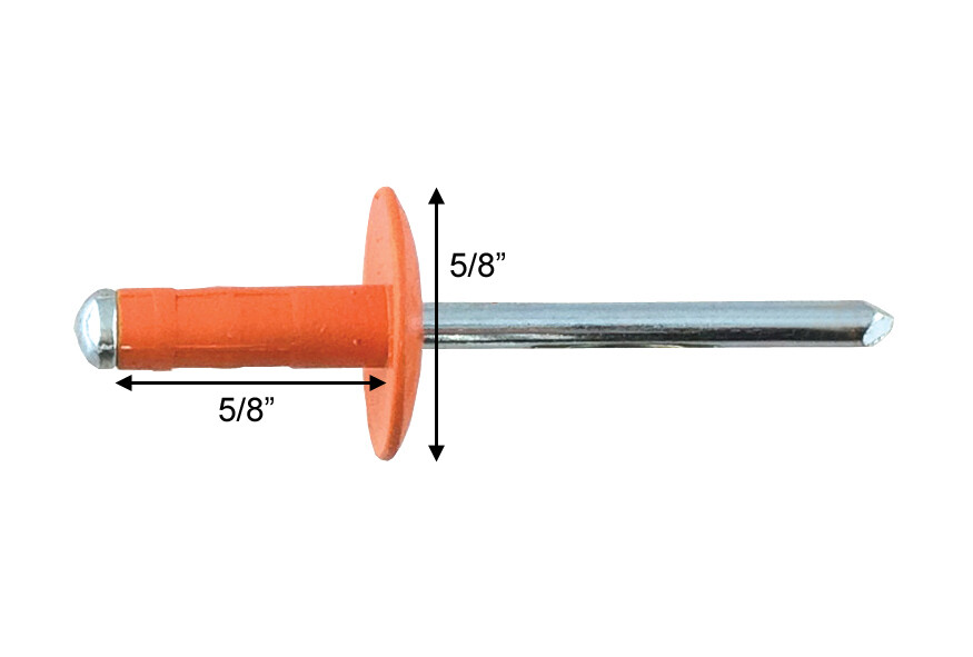 250 3/16″ Large Head Black Painted Multi Grip Aluminum Pop Rivets #2301