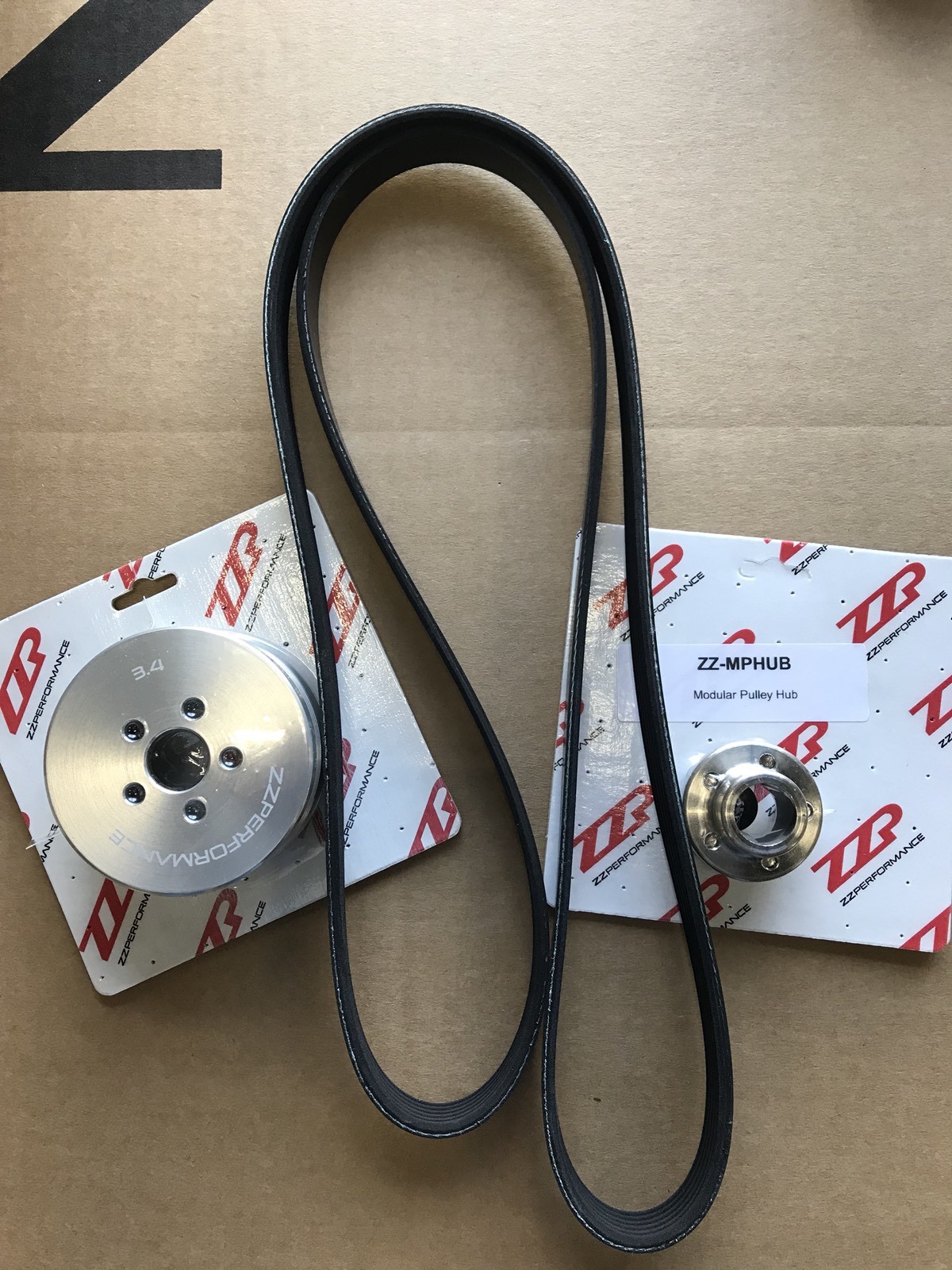 ZZPerformance M90 3.8L 3800 3.4″ Supercharger Pulley System w/ hub + Belt
