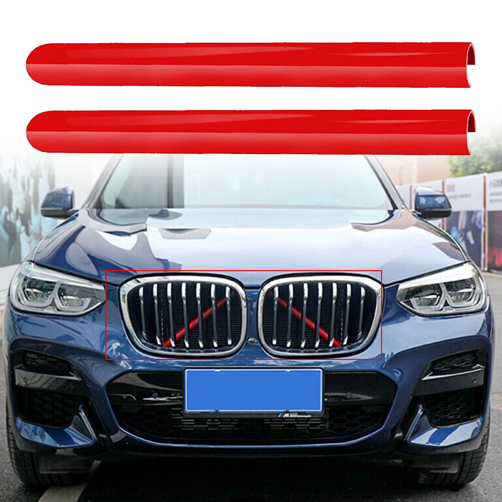 For BMW 320i 328i 330i Car SUV Red Front Grille V Brace Trim Strip Accessories