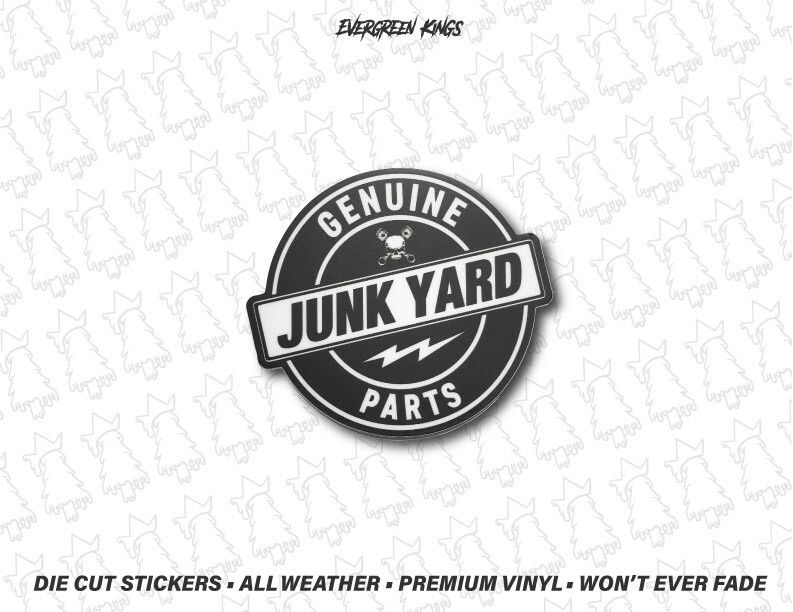 GENUINE JUNK YARD PARTS Sticker 3 Inches – Hot Rod Chevy Ford Dodge GMC Rat Rod