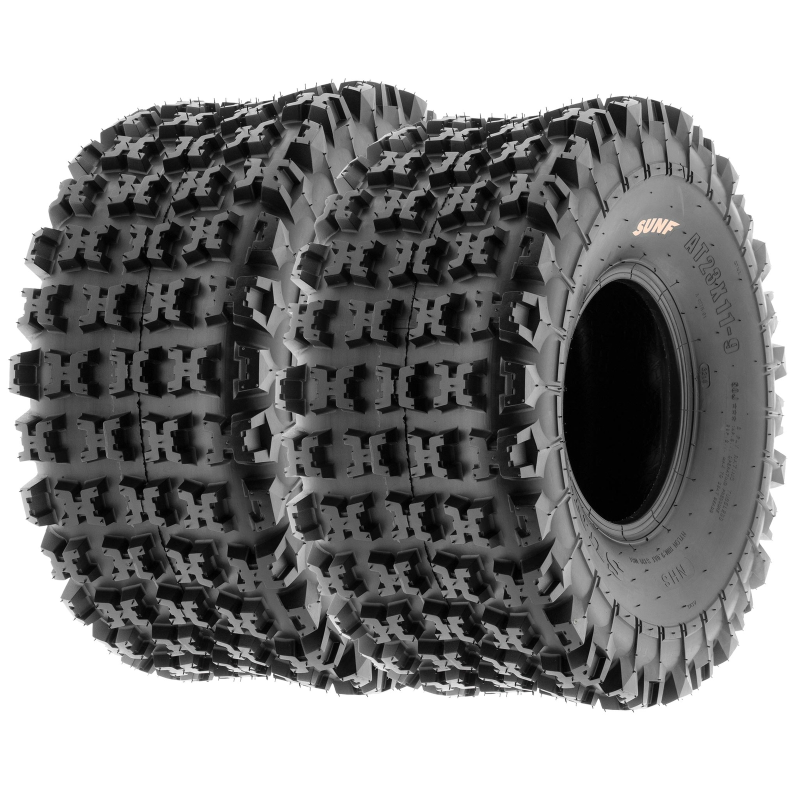 Pair of 2, 20×11-9 20x11x9 Quad ATV All Terrain AT 6 Ply Tires A027 by SunF