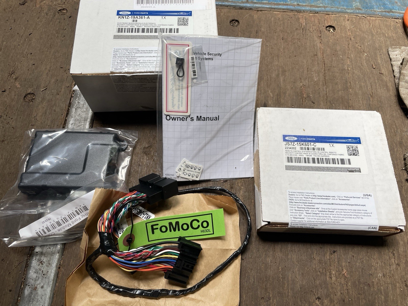 Ford OEM Perimeter Security System KN1Z19A361A & Remote Start JS7Z15K601C KIT