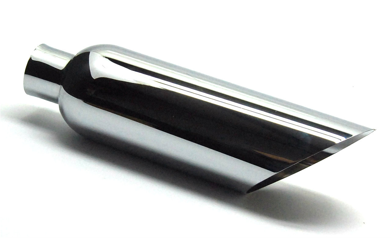 Exhaust Tip 5.00 Dia X 18.00 Long 2.50 Inlet W50018-250-ACPS Slant Angle Cut