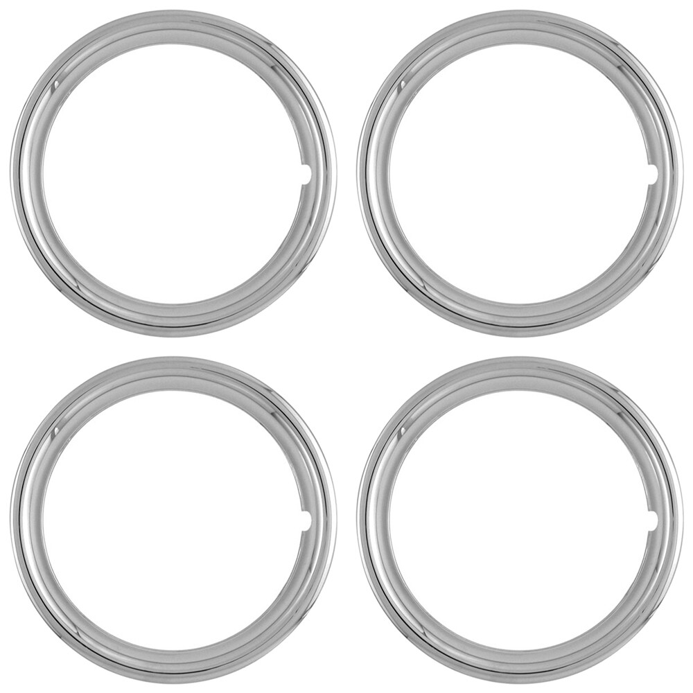 4 NEW 14″ Stainless Steel Wheel Trim Rings Beauty Rims Glamour Ring Rim Bands