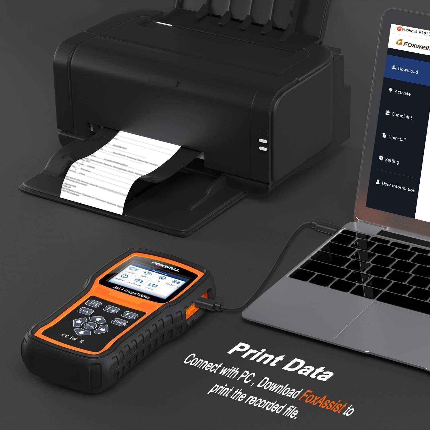 Foxwell NT630 Plus Bidirectional SRS SAS ABS Bleeding OBD2 Scanner Diagnostic