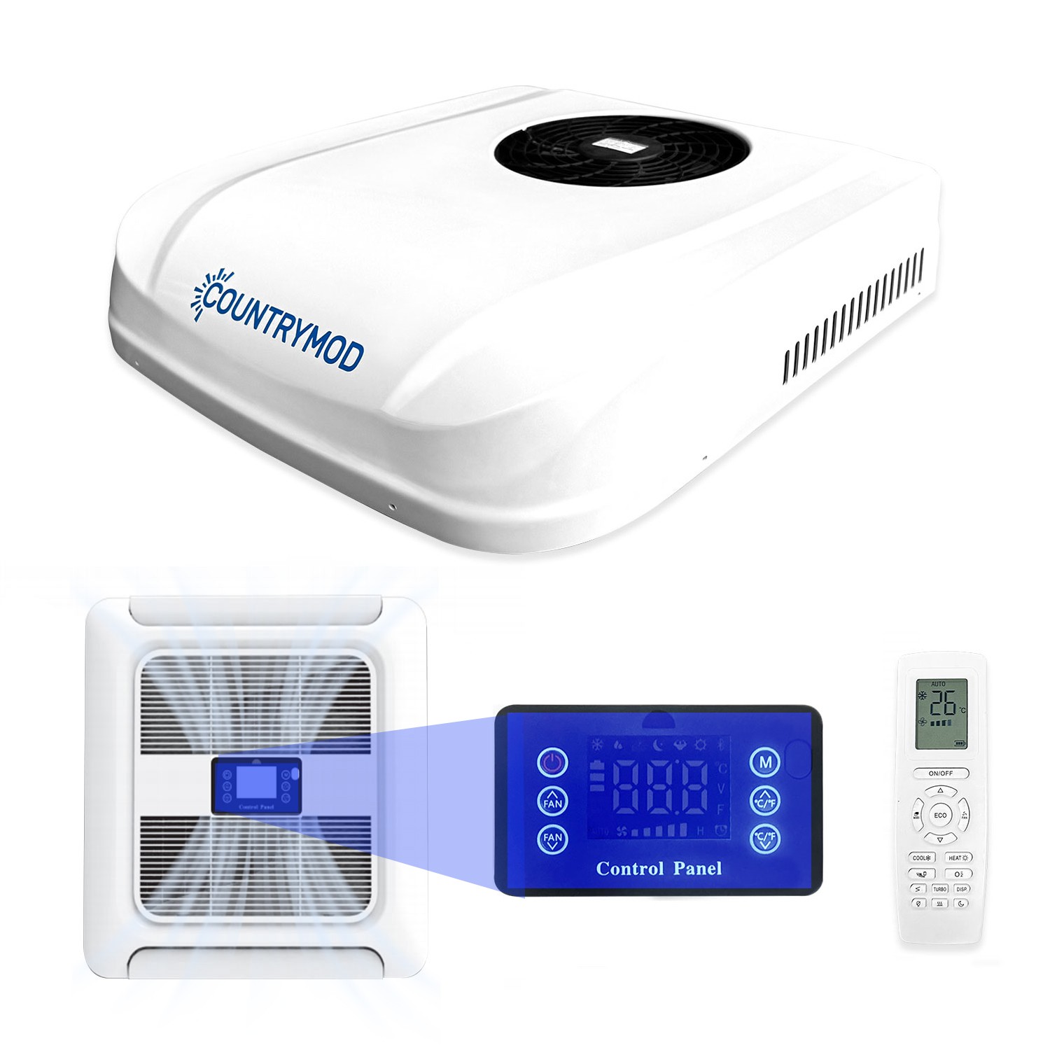 12V 10000 BTU RV Rooftop Air Conditioner Low Profile Camper Cooling A/C Unit