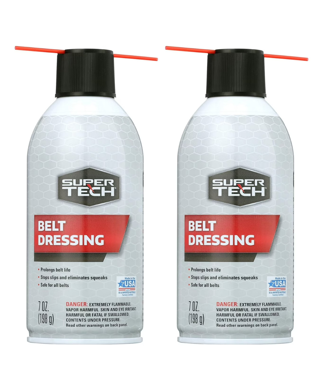 (2 Pack) Super Tech Automotive Belt Dressing, 7 oz. Cans