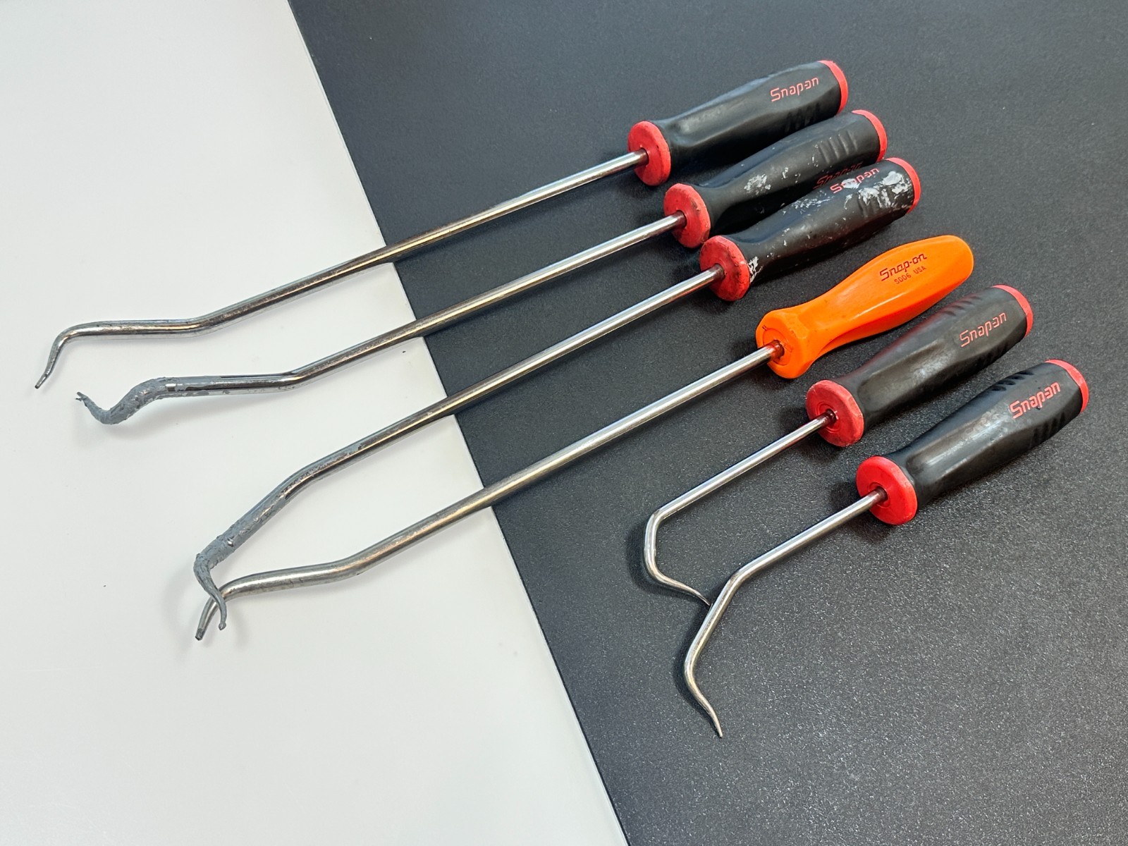 ?? Snap-on Tools USA 6pc RED Soft Soft Grip Radiator Hose Pick Set, (1) Orange