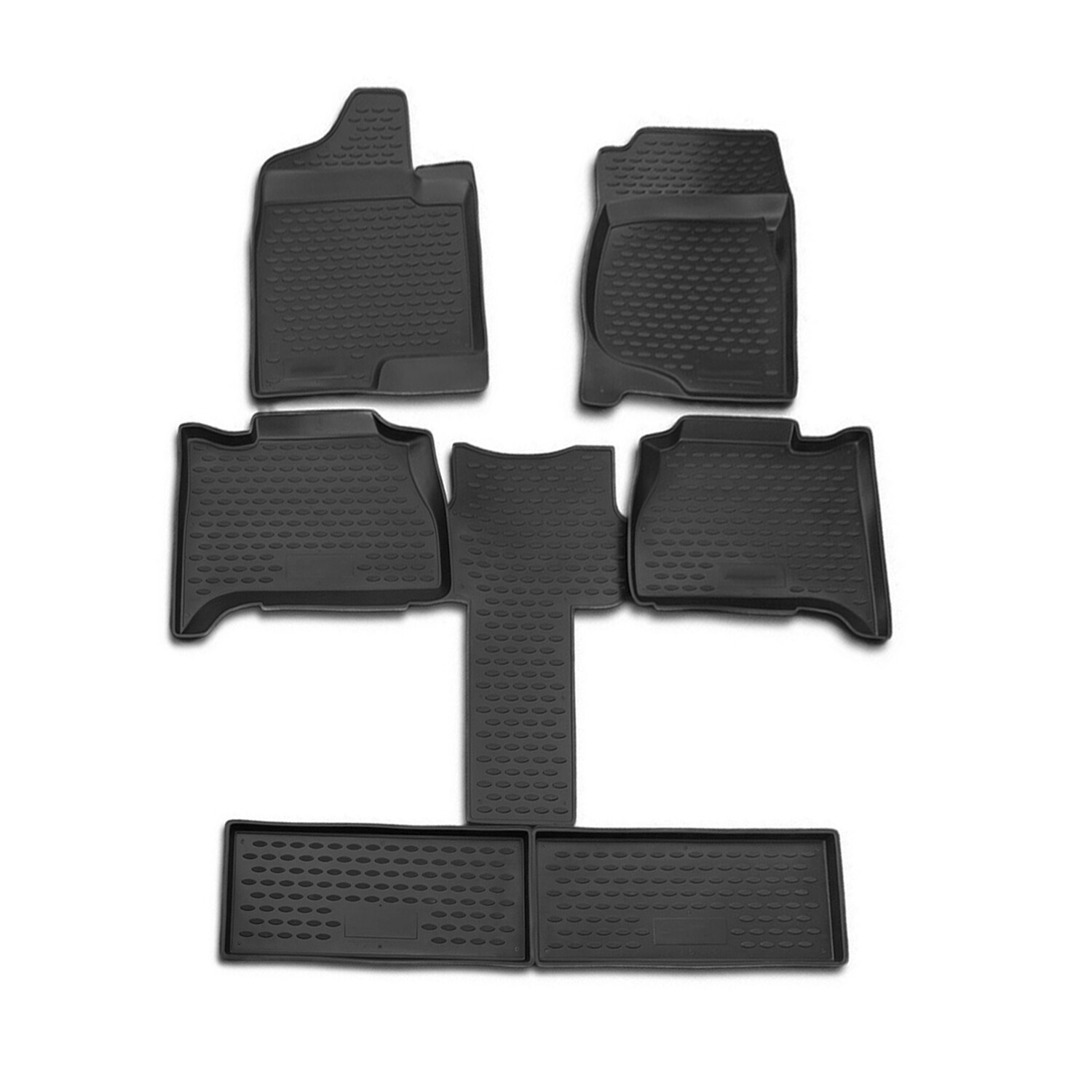 OMAC Floor Mats Liner for Chevrolet Tahoe 2007-2014 Black TPE All-Weather 6 Pcs