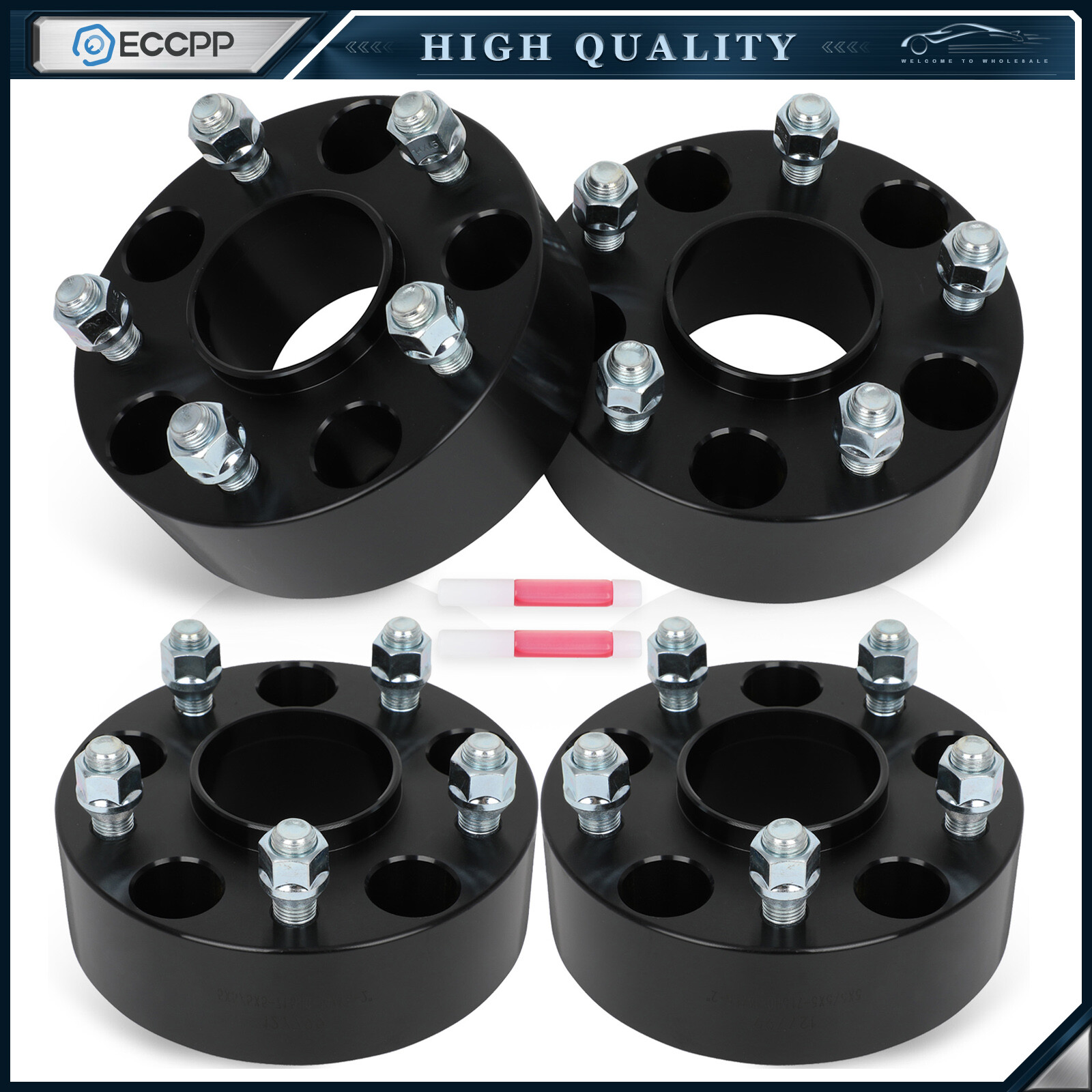 4Pcs 2″ 5×5 Hub Centric Wheel Spacers 14×1.5 For Jeep Wrangler JL Grand Cherokee