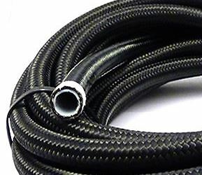 Nylon -10 AN10 (1/2″) 12.95mm Braided PTFE Fuel Line Hose – 10FT Black -PL