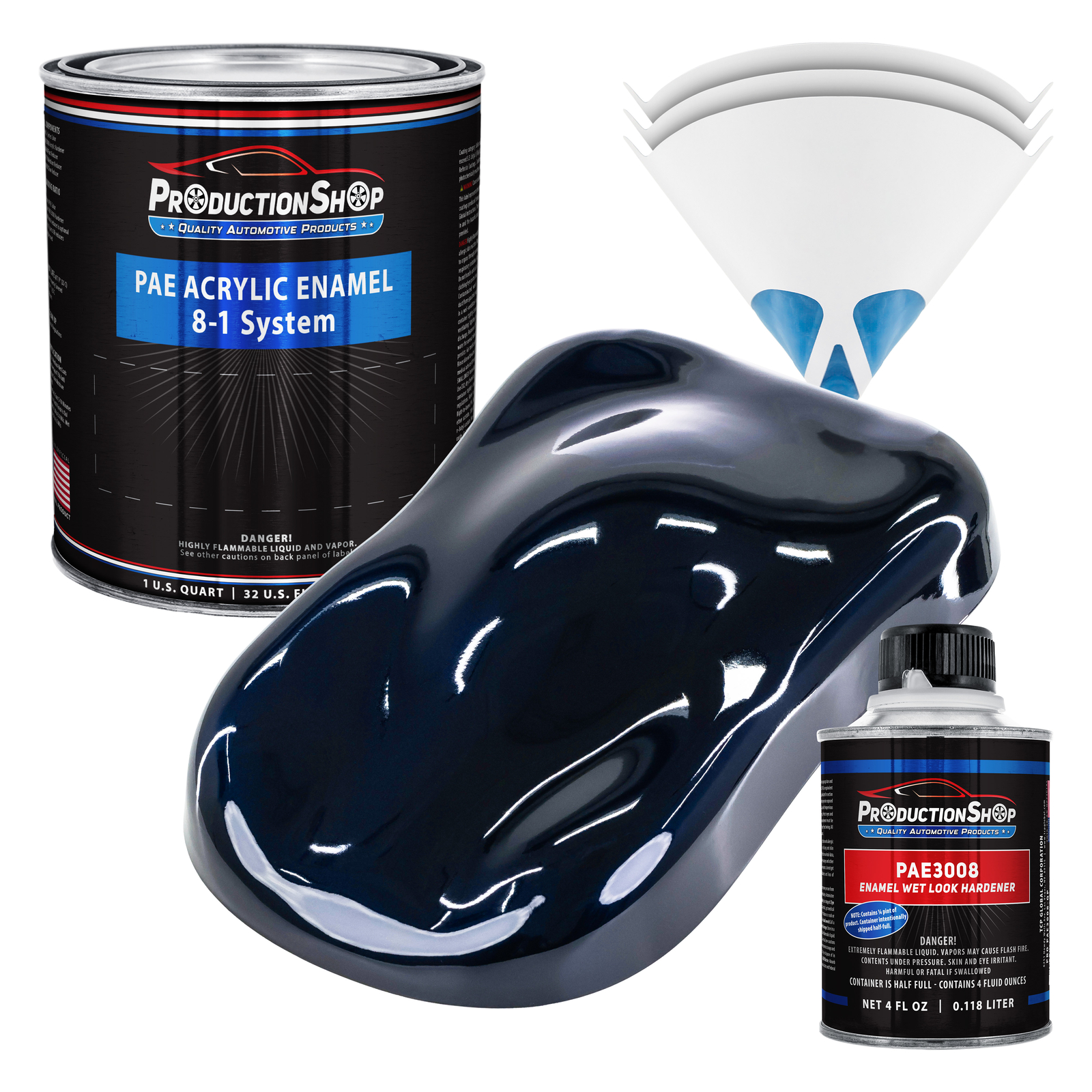 ProductionShop Midnight Blue Pearl Acrylic Enamel Quart Kit, Auto Paint