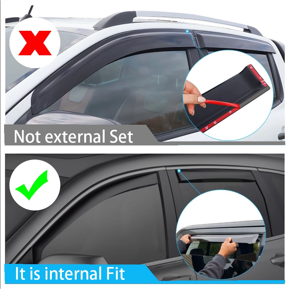 For Toyota Venza 2020-2026 In-Channel Wind Deflectors Rain Guards Window Visors
