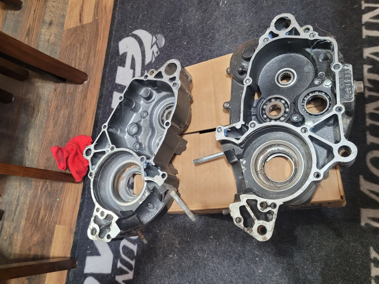 1985 1986 1987 Kawasaki KX125 KX 125 Right left Crankcase Crank Case 14001-5184