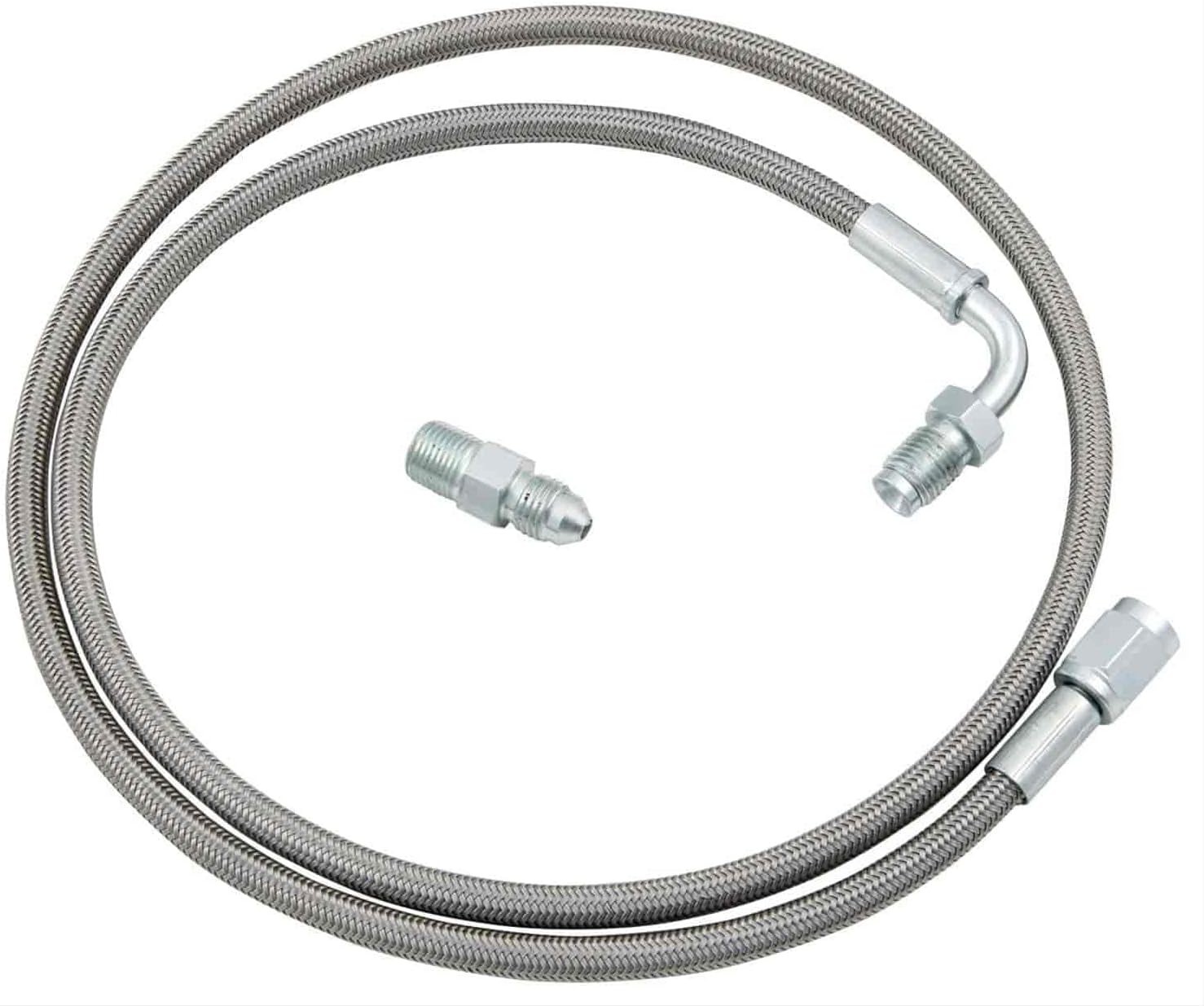 Stainless Steel Clutch Line Kit 48″ for Auto with Clear Zinc Plated Ends