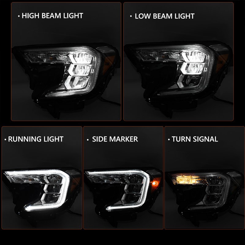 Pair LED Reflector Headlights For 2022-2024 GMC Terrain AT4 | SLE | SLT LH RH