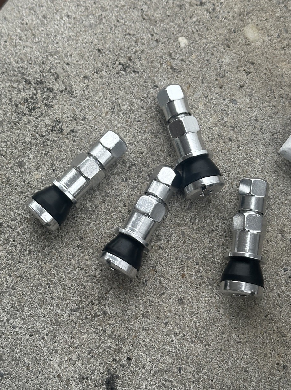 (4) Set Anodized Aluminum BBS Valve Stem M8 8.3mm genuine Speedline Porsche OZ