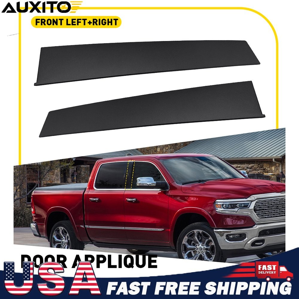 Driver Passenger Front Door B Pillar Applique Molding Trim For 2019-26 RAM 1500