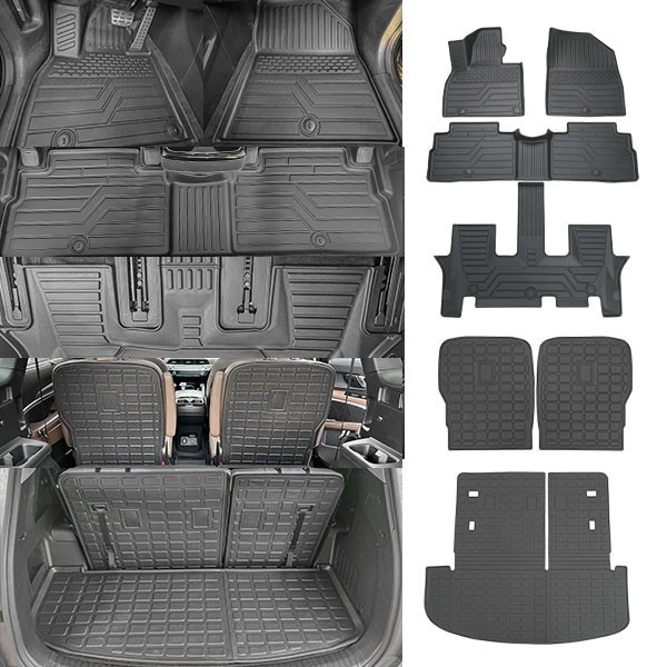 For 2020-2025 Kia Telluride Floor Mats Cargo Liner with Backrest Mats Cargo Mat