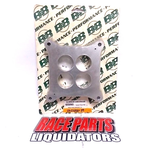 NEW 1″ B&B Alum 4-hole 1.700 Carburetor spacer 4 barrel RACE DRAG 062626-39