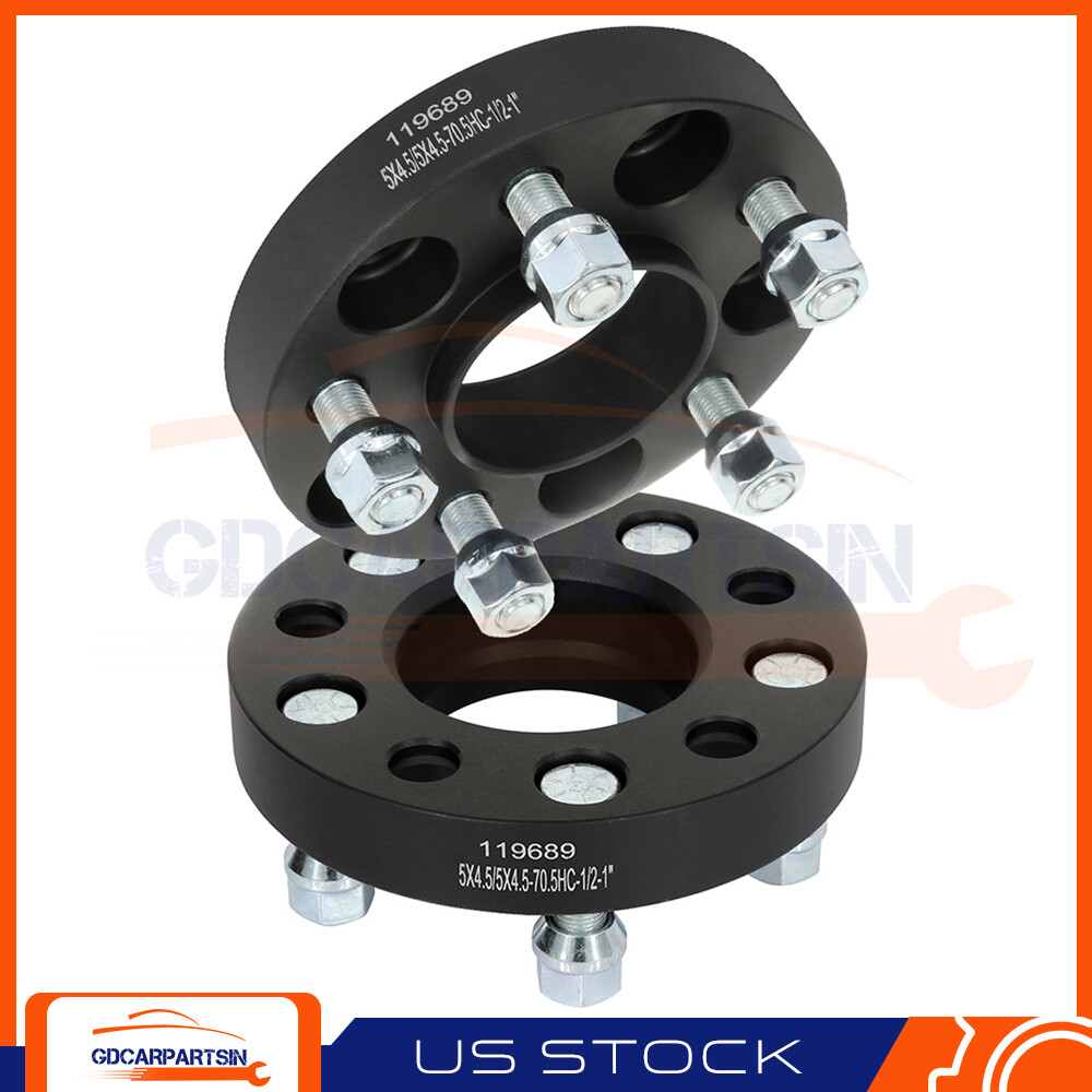 (2) 1″ Hubcentric Wheel Spacers 5×4.5 5×114.3 Fits Ford Mustang Explorer Lincoln