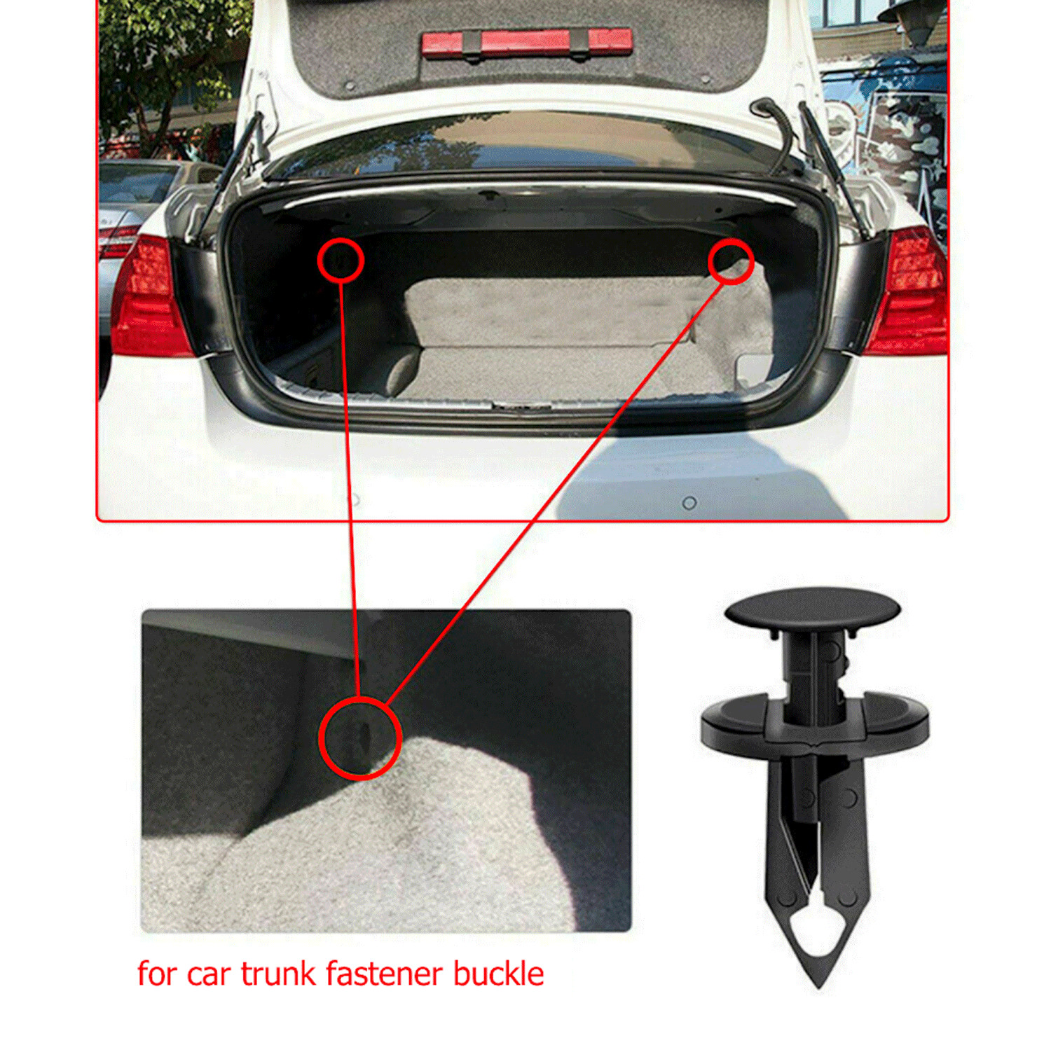 200PCS 8mm Bumper Retainer Clips Auto Car Plastic Push Rivets Fastener Fender