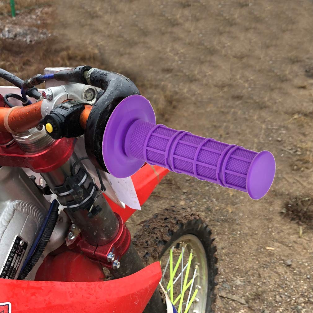 HIAORS Universal 22mm 7/8″ Handlebar Grip Soft Rubber Hand Grips 7/8″, Purple