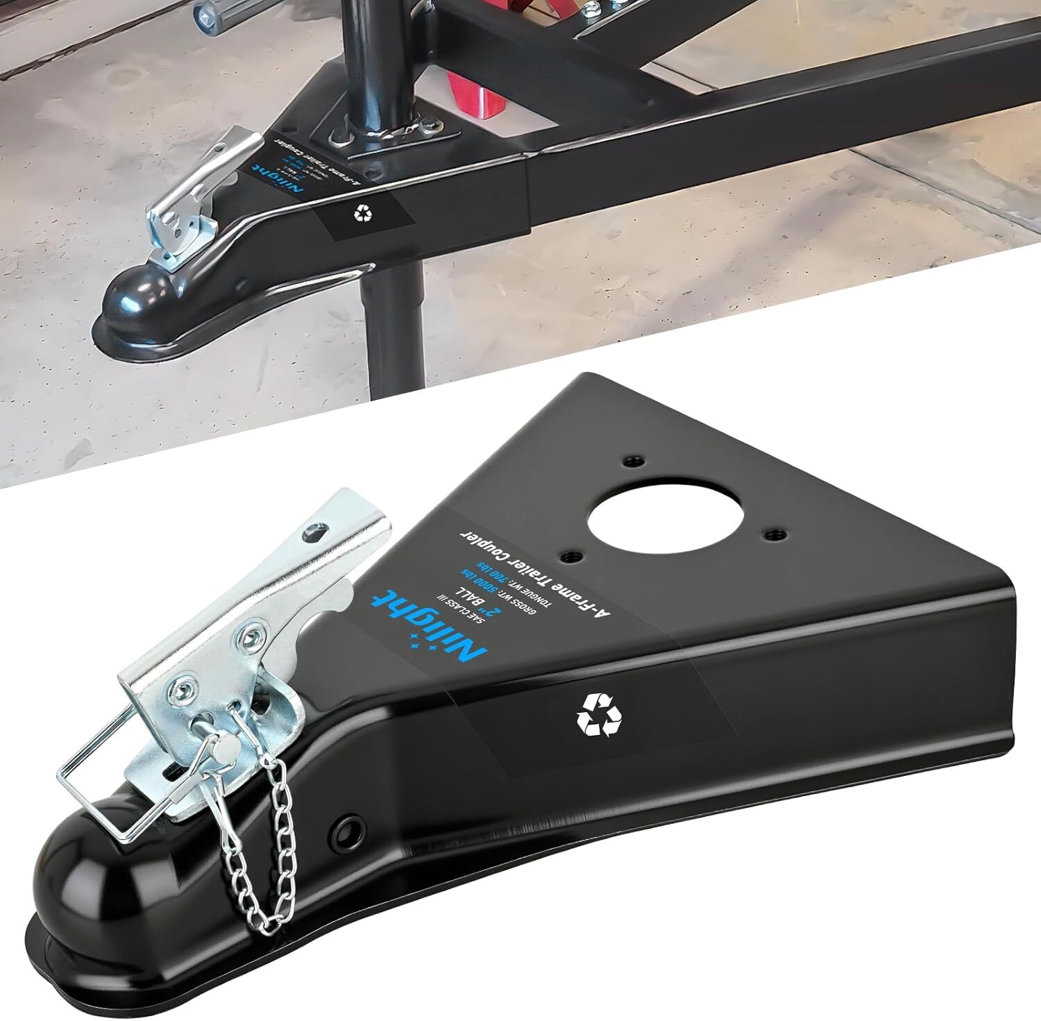 Nilight Straight Trailer Coupler or A-Frame Trailer Coupler 9 types choice