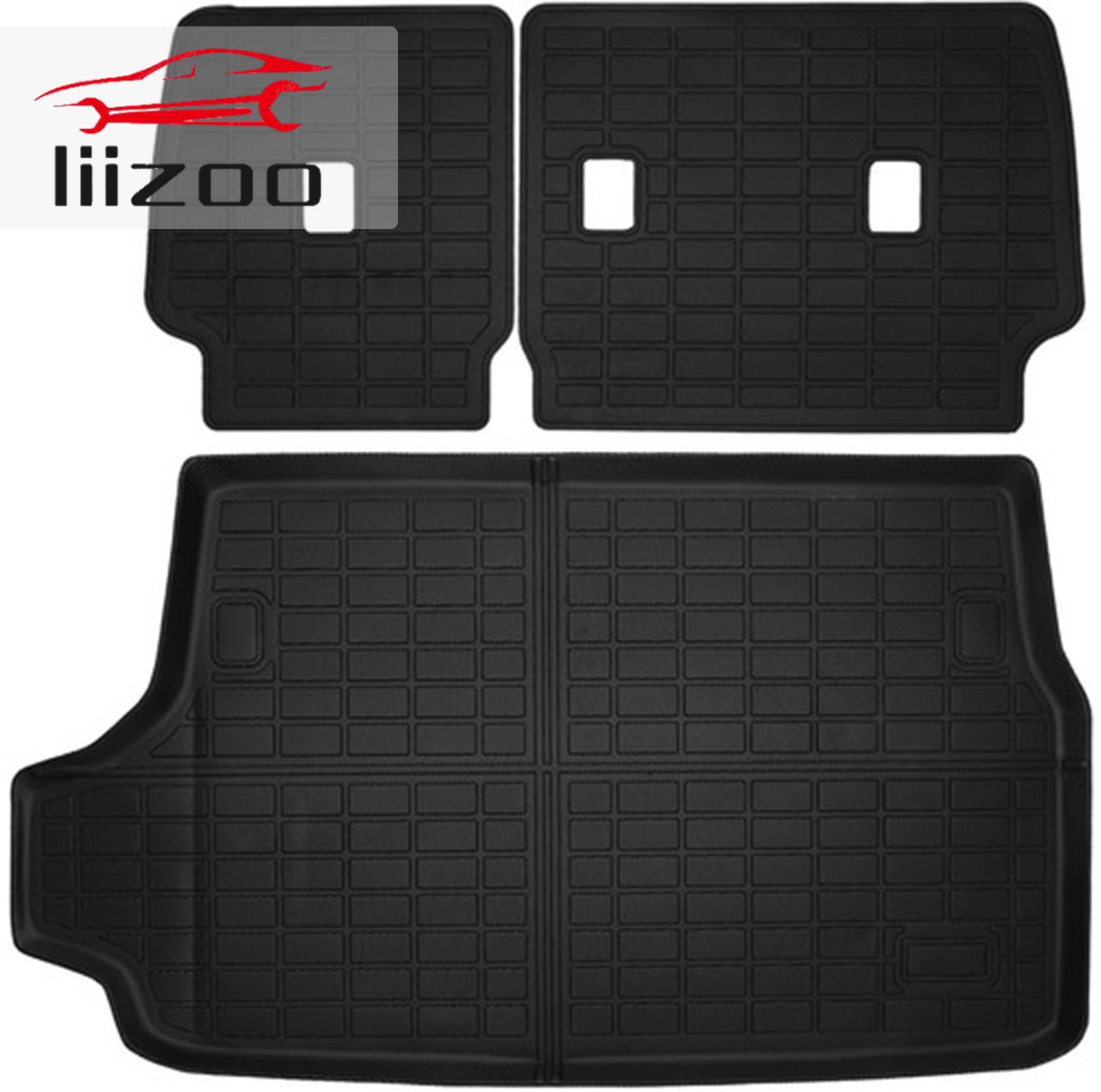 Cargo Mat Trunk Liner with Backrest Mat for 2025 Toyota 4Runner All Weather TPE