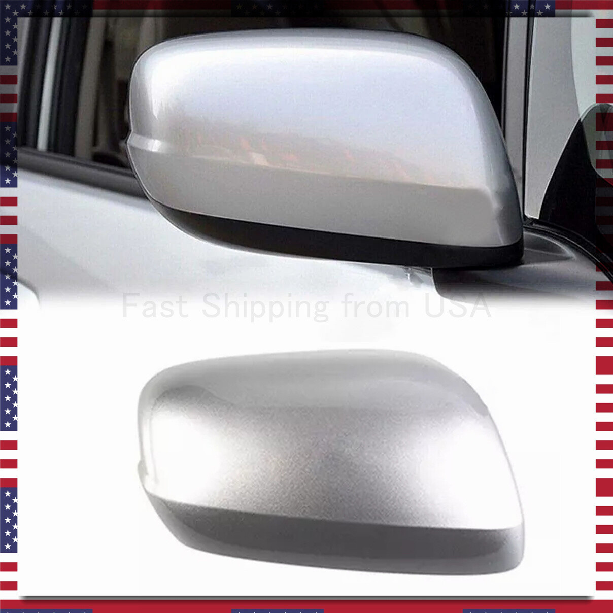 Fits Honda Fit/Jazz 09-13 Silver Right Passenger Side Rearview Mirror Cap Cover